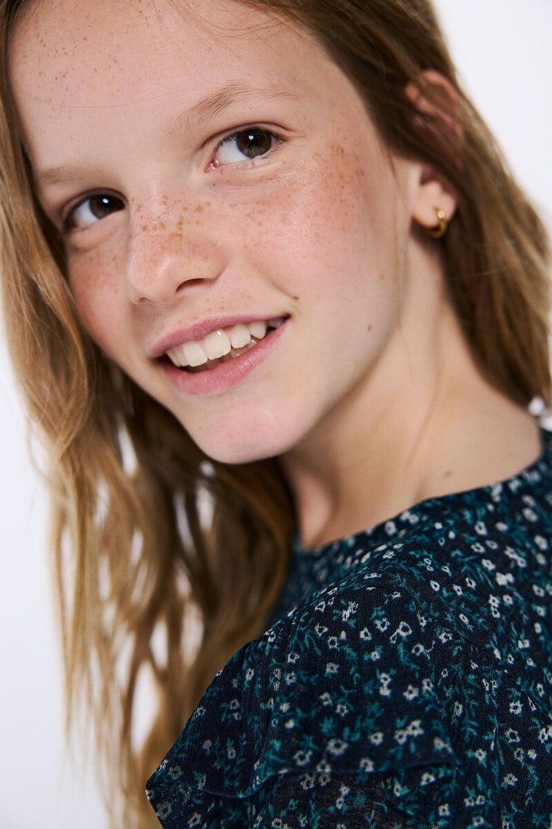 Cortefiel Blusa Flores Niña