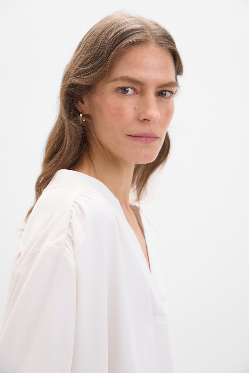 Cortefiel Blusa Fluida Blanca