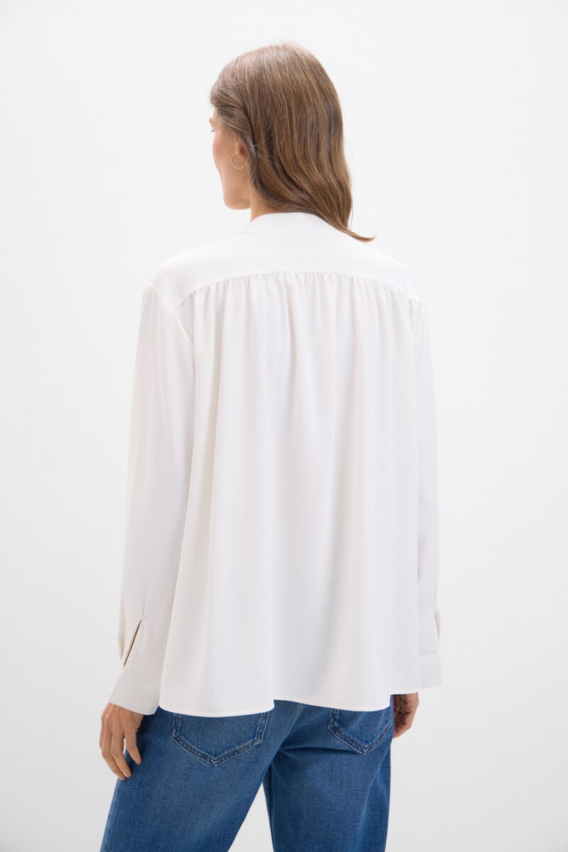 Cortefiel Blusa Fluida Blanca