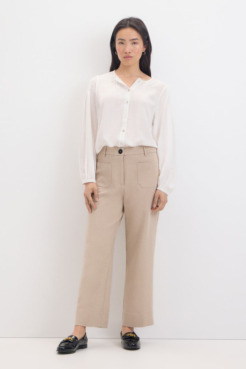 Cortefiel Blusa Fluida Estructura