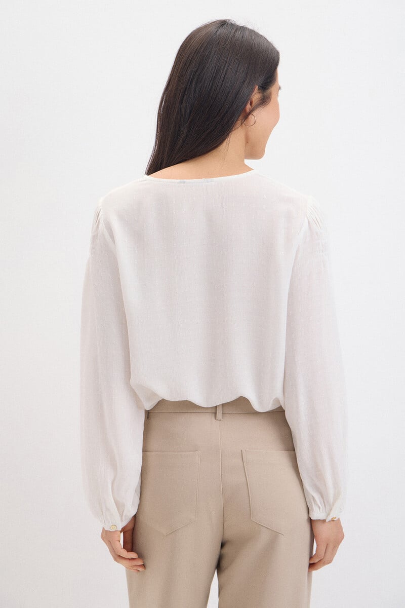 Cortefiel Blusa Fluida Estructura