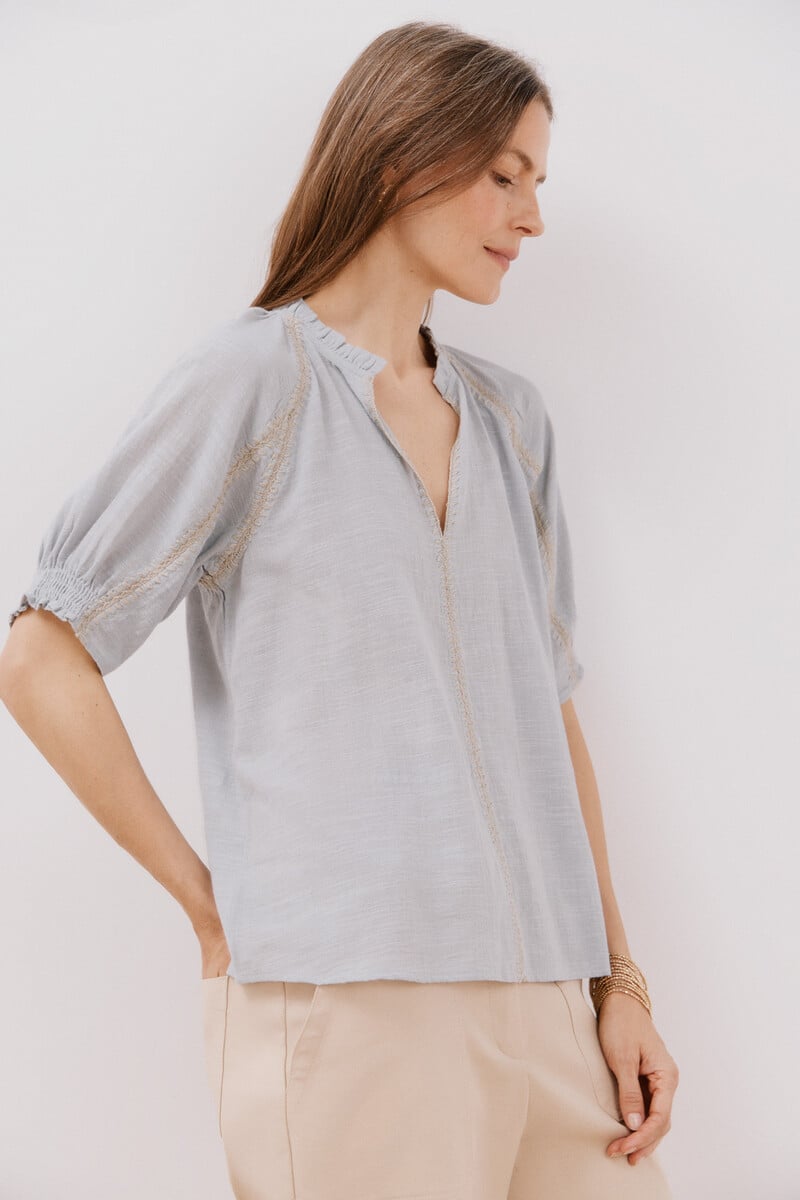 Cortefiel Blusa Manga Corta