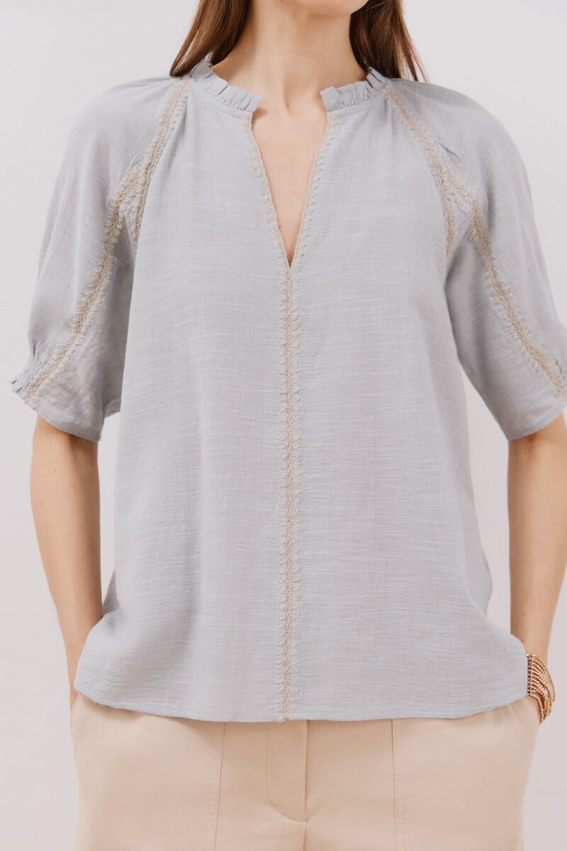 Cortefiel Blusa Manga Corta