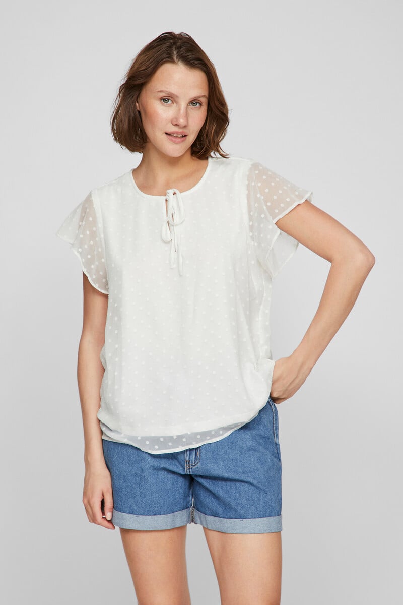 Cortefiel Blusa manga corta plumeti