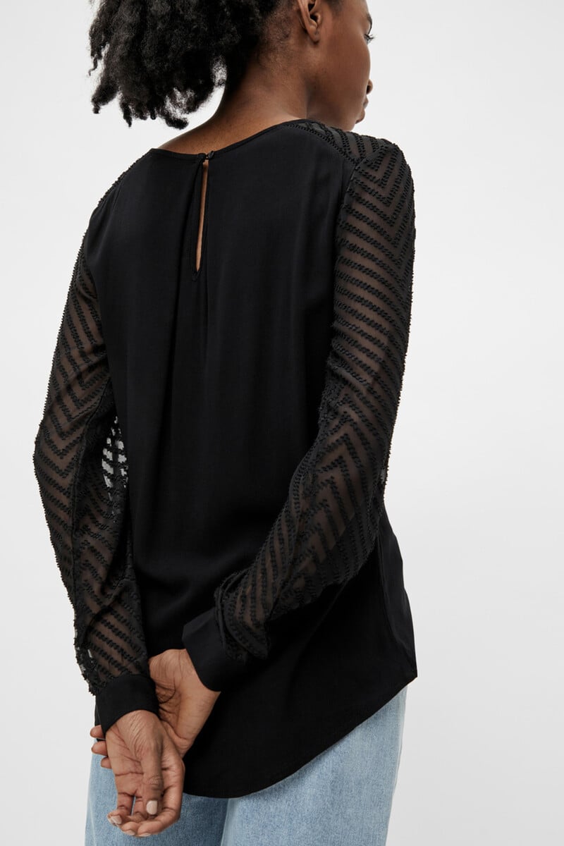 Cortefiel Blusa Manga Fantasía
