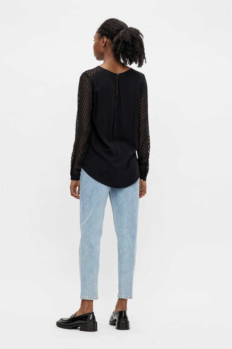 Cortefiel Blusa Manga Fantasía