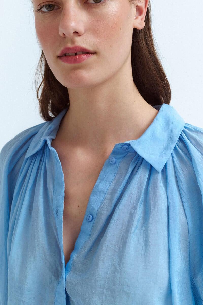 Cortefiel Blusa Manga Larga Abullonada