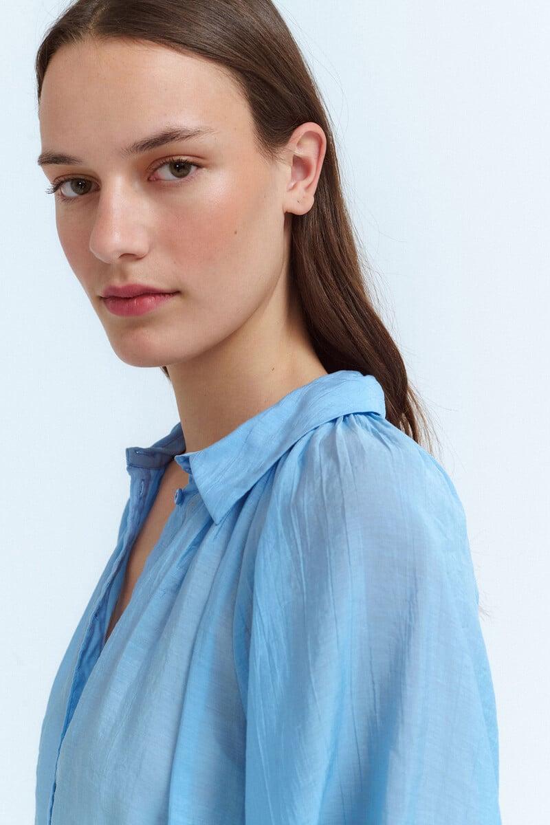 Cortefiel Blusa Manga Larga Abullonada