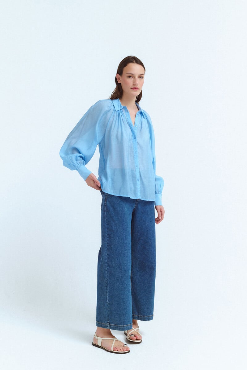 Cortefiel Blusa manga larga abullonada