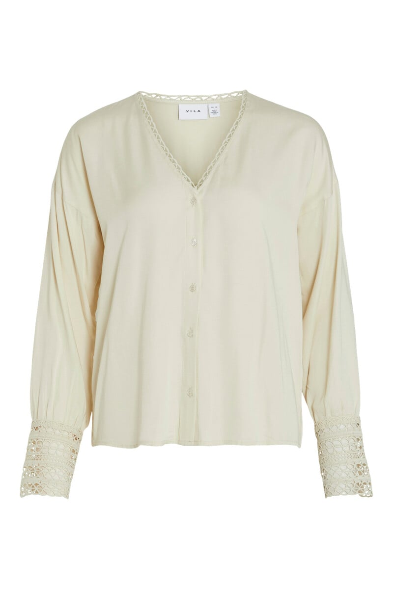 Cortefiel Blusa manga larga bordados