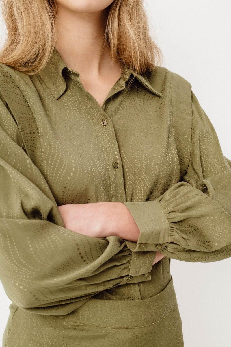 Cortefiel Blusa Manga Larga Estampada