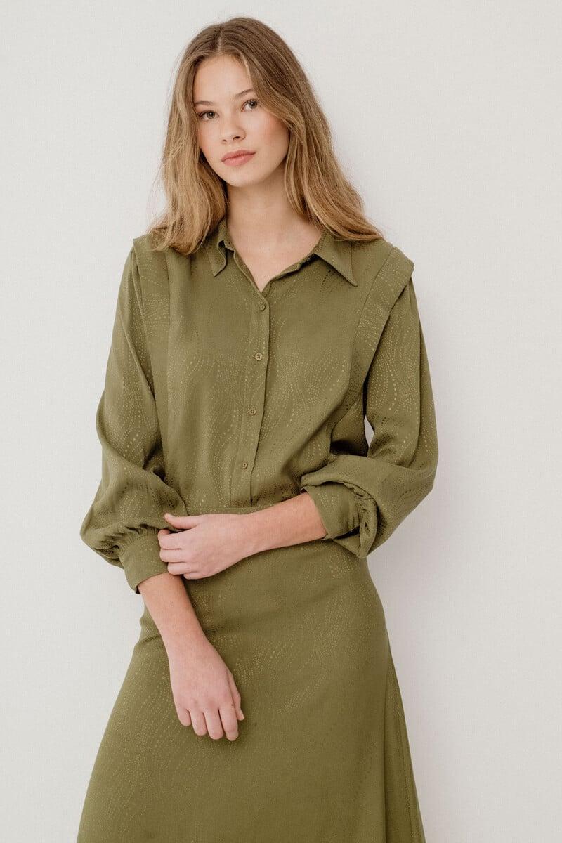 Cortefiel Blusa manga larga estampada