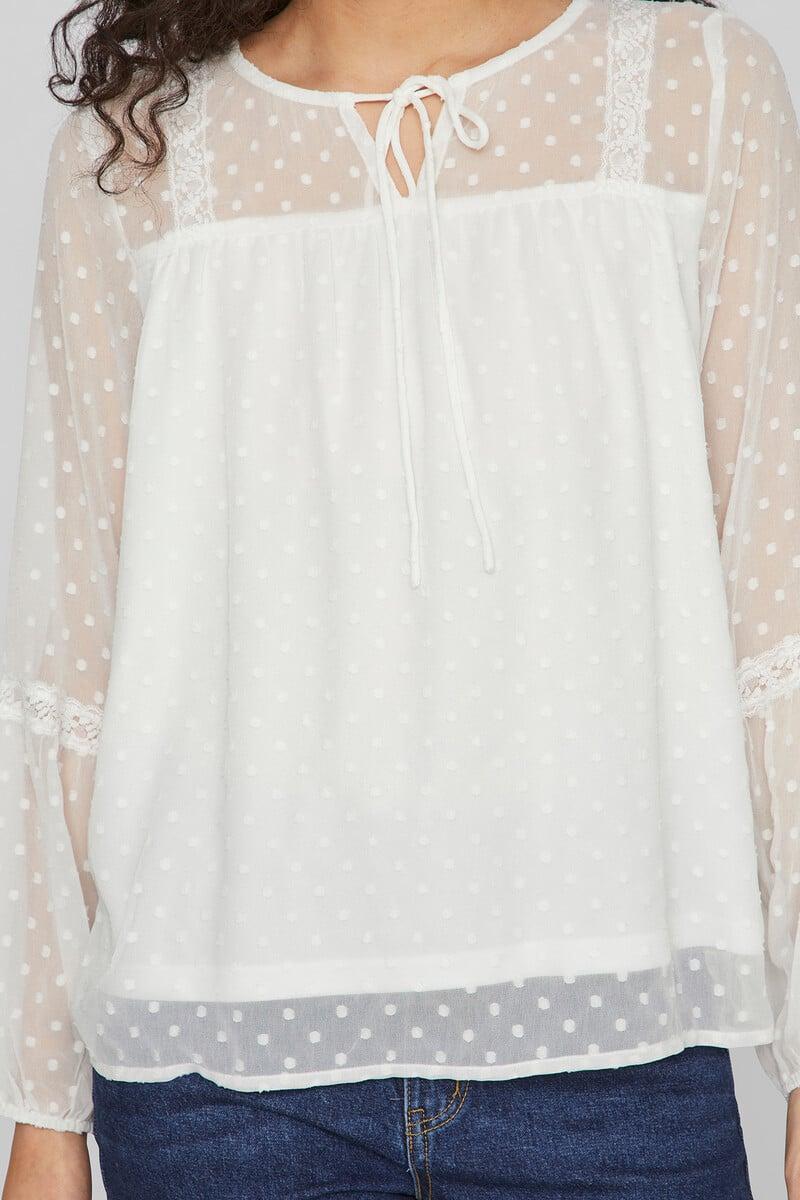 Cortefiel Blusa Manga Larga Plumeti