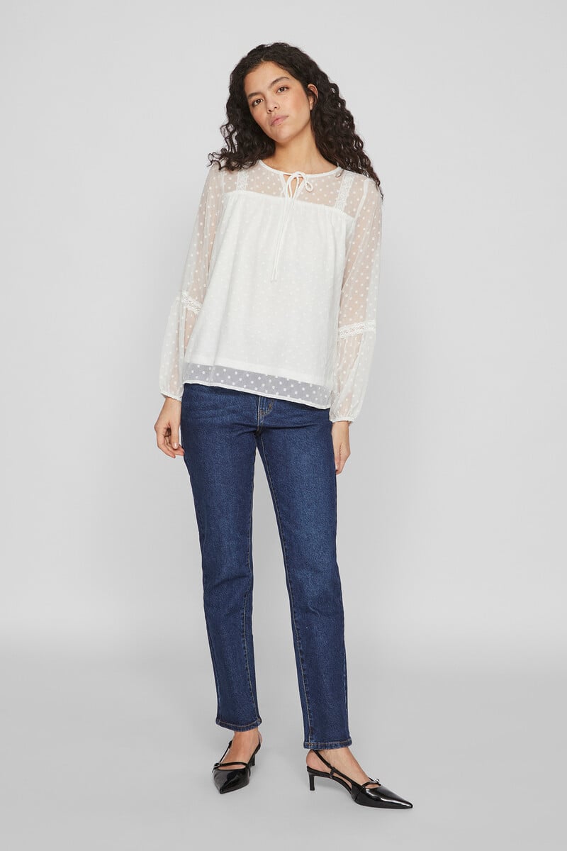 Cortefiel Blusa Manga Larga Plumeti