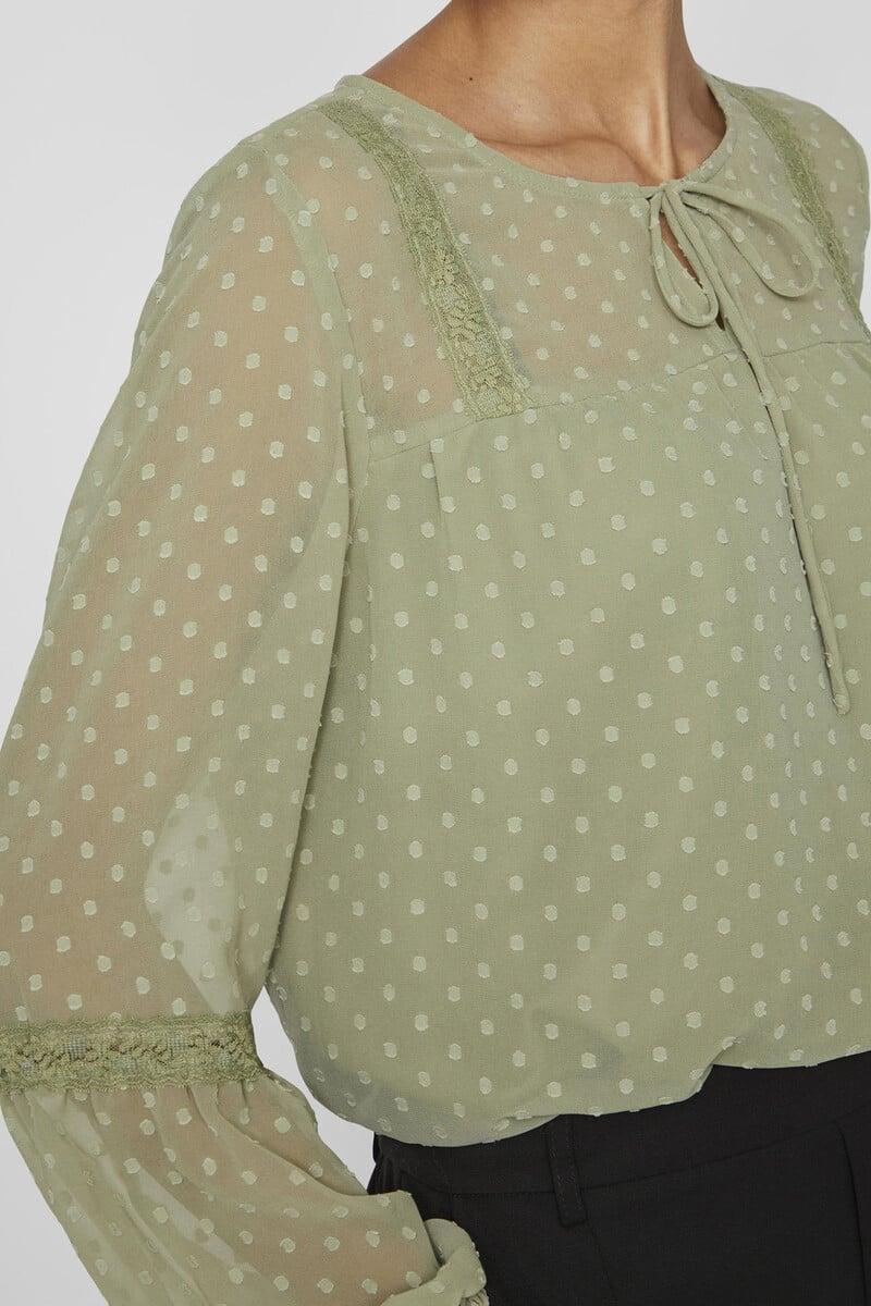 Cortefiel Blusa Manga Larga Plumeti