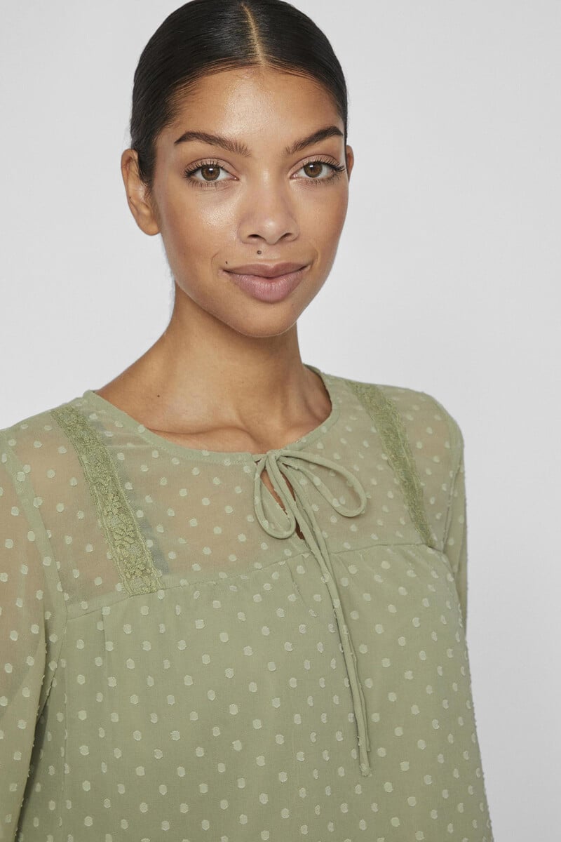 Cortefiel Blusa Manga Larga Plumeti