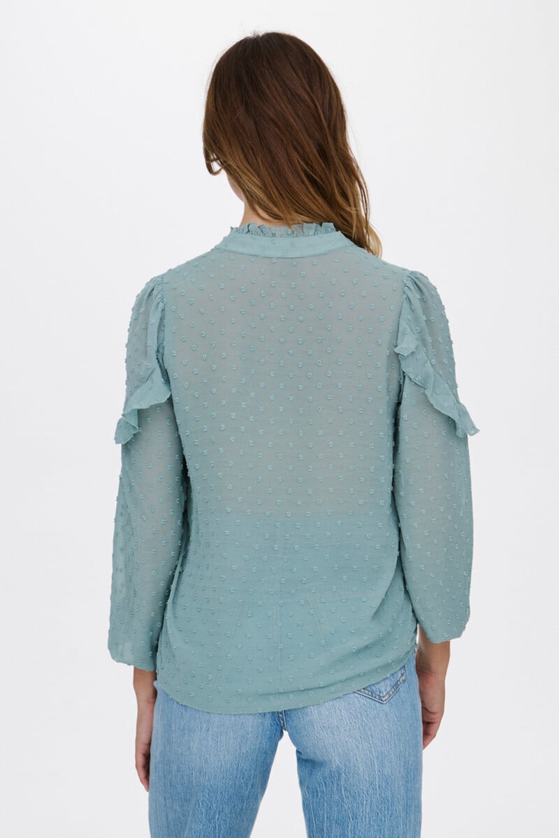 Cortefiel Blusa Manga Larga Plumeti