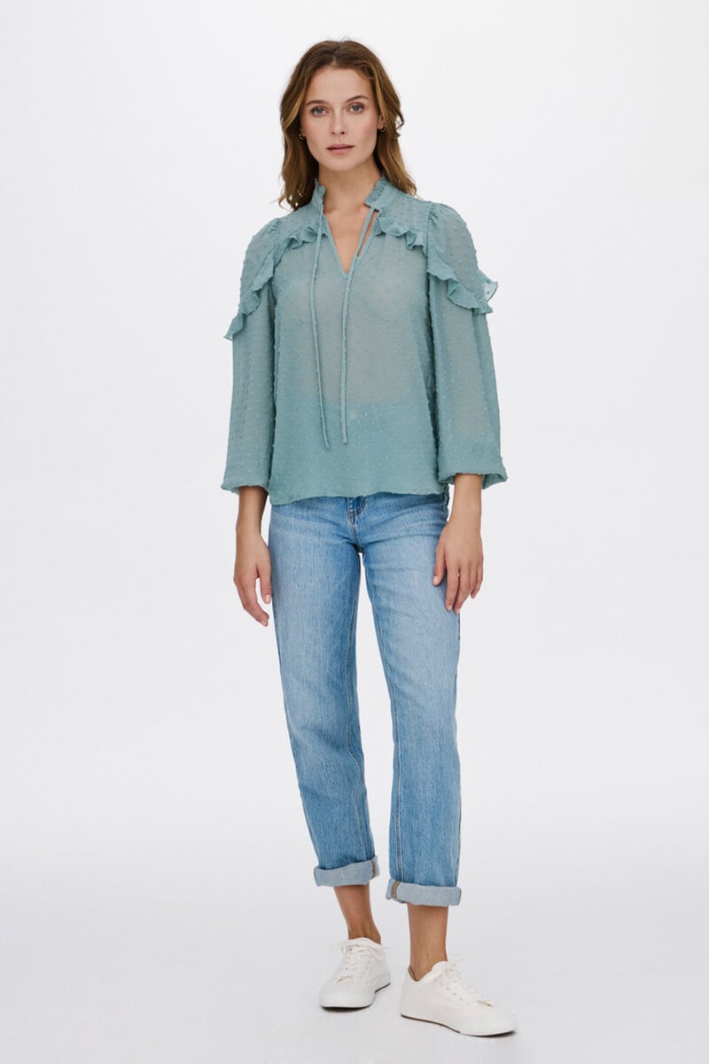 Cortefiel Blusa manga larga plumeti