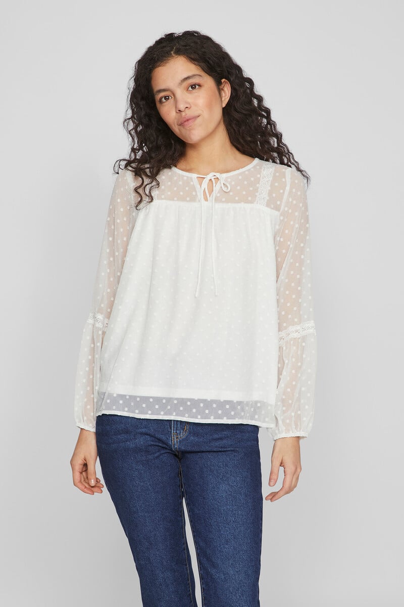 Cortefiel Blusa manga larga plumeti