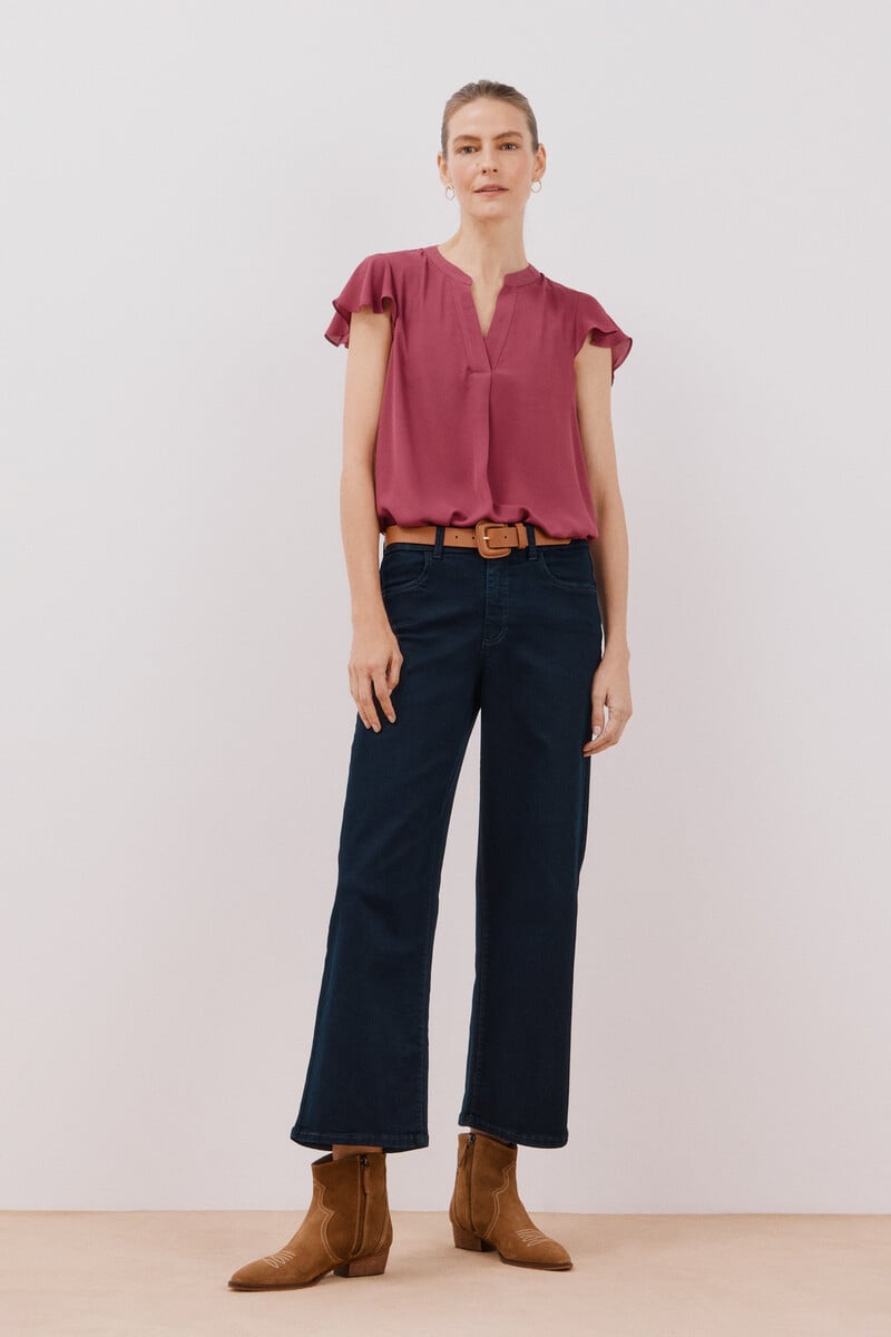 Cortefiel Blusa Manga Volante