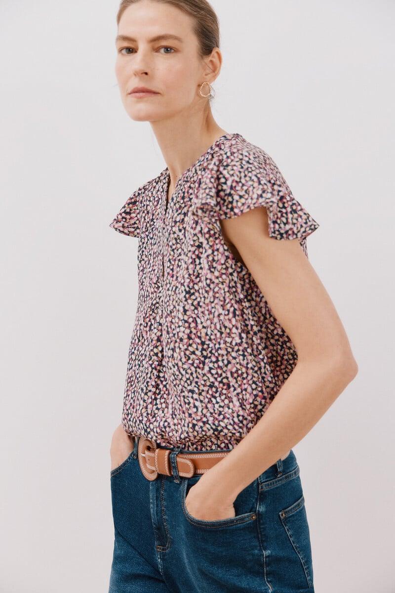 Cortefiel Blusa Manga Volante