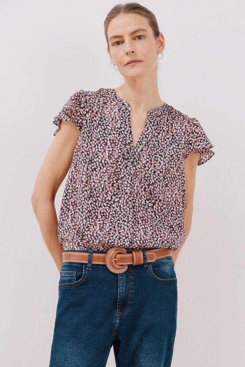 Cortefiel Blusa Manga Volante