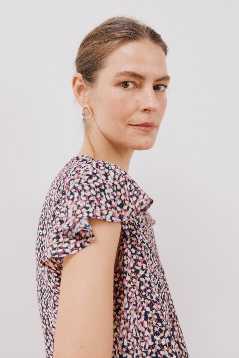 Cortefiel Blusa Manga Volante