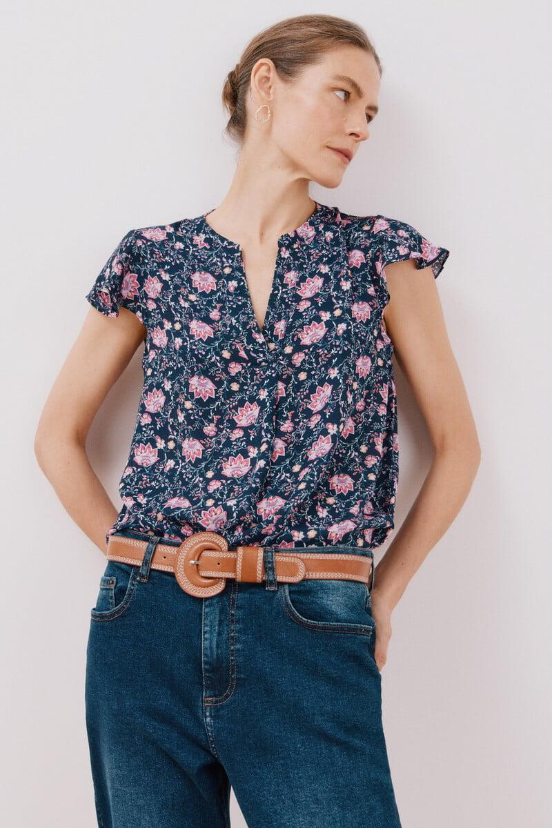 Cortefiel Blusa Manga Volante