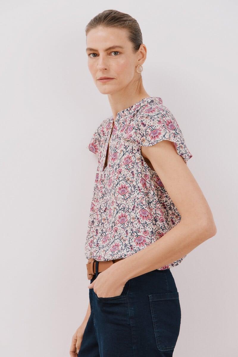 Cortefiel Blusa Manga Volante