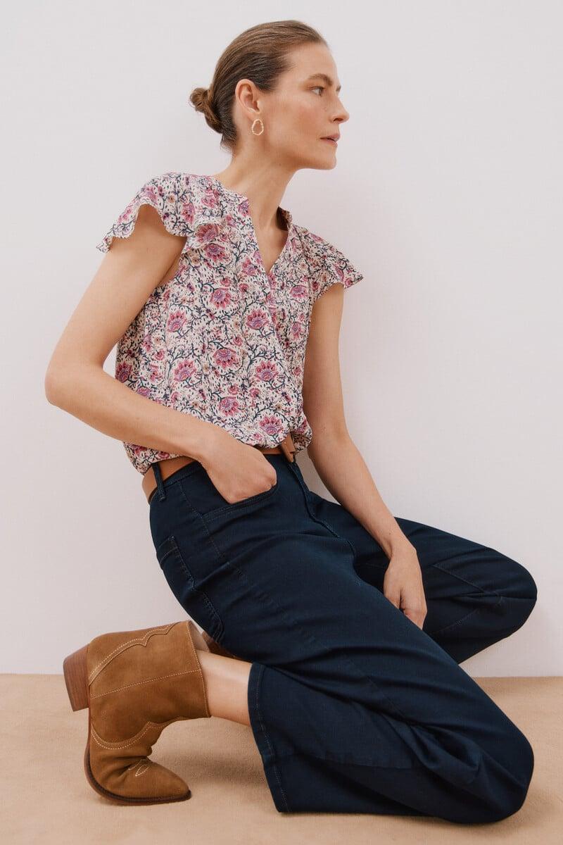 Cortefiel Blusa manga volante