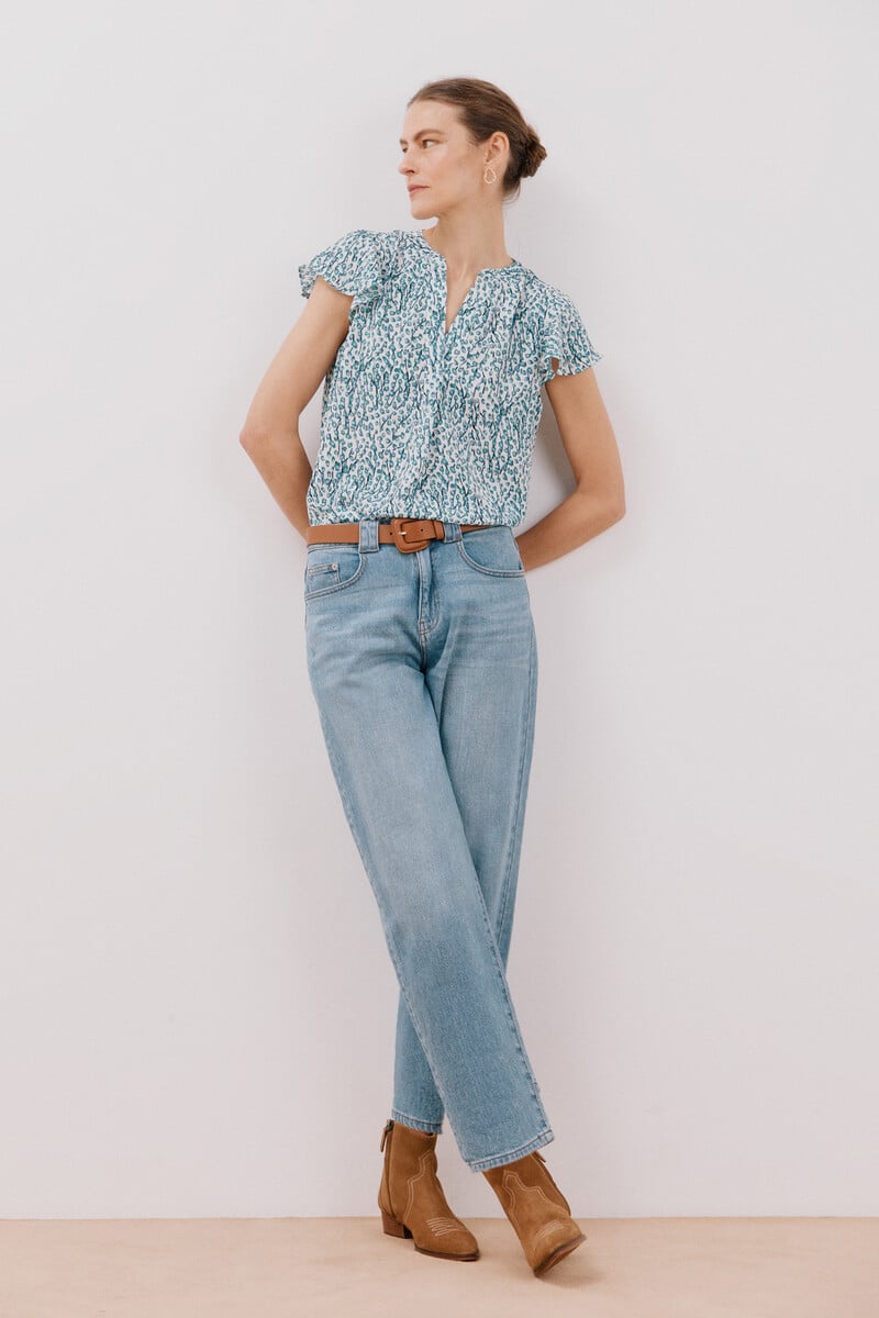 Cortefiel Blusa Manga Volante