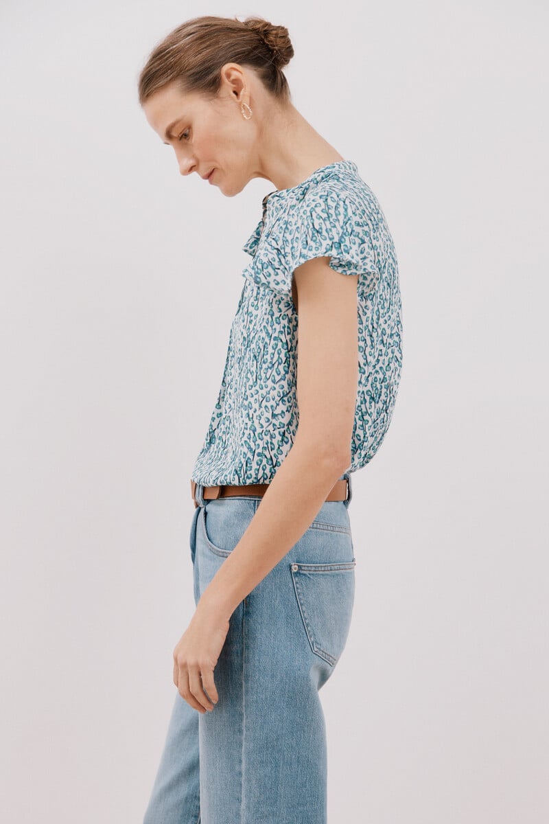 Cortefiel Blusa Manga Volante