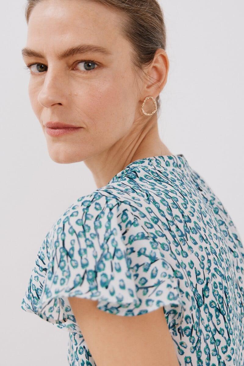 Cortefiel Blusa Manga Volante