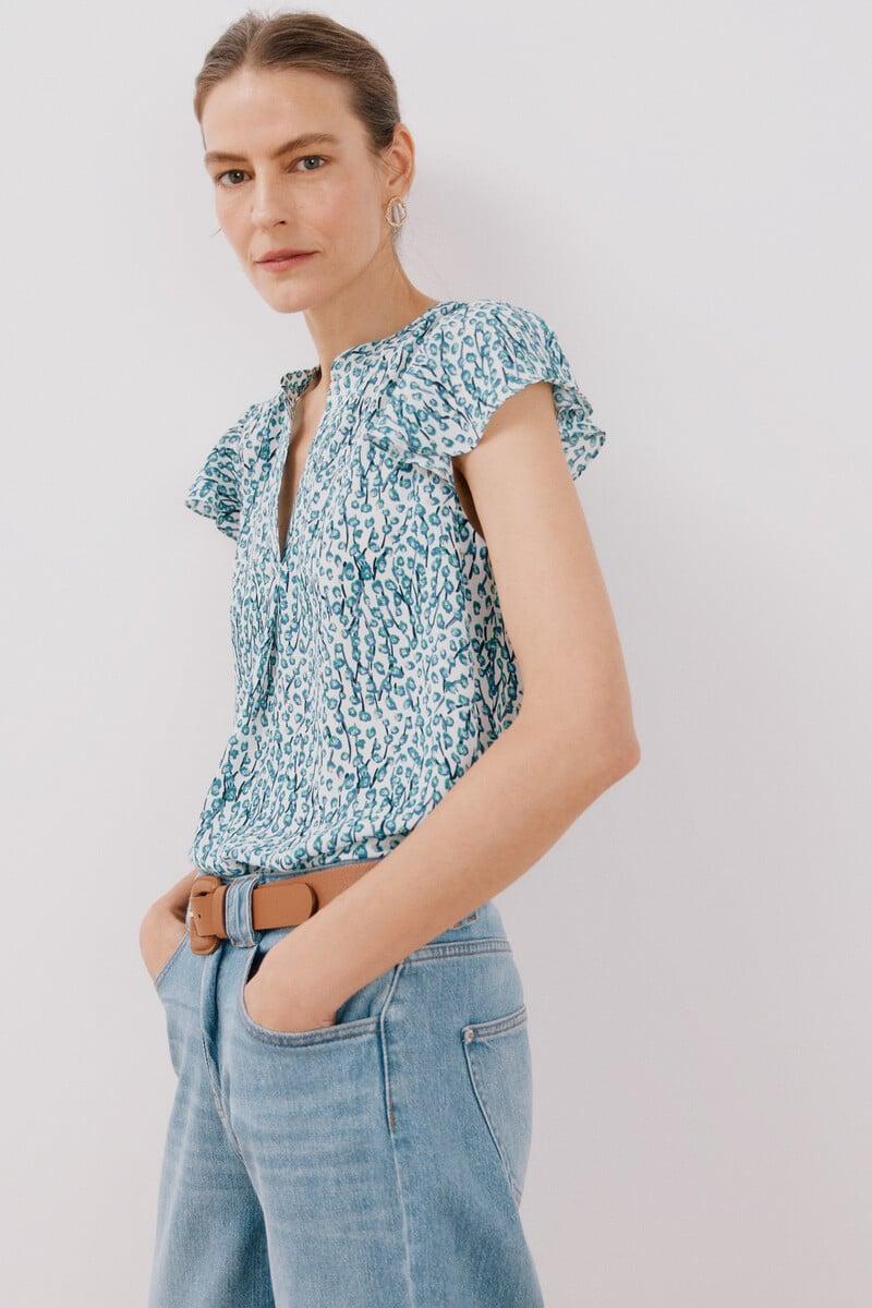 Cortefiel Blusa manga volante
