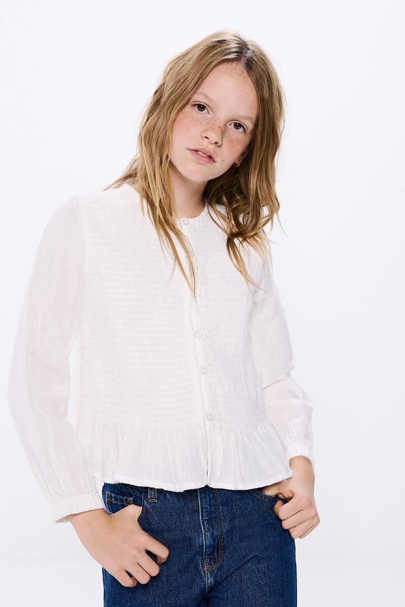 Cortefiel Blusa Nido Abeja Niña