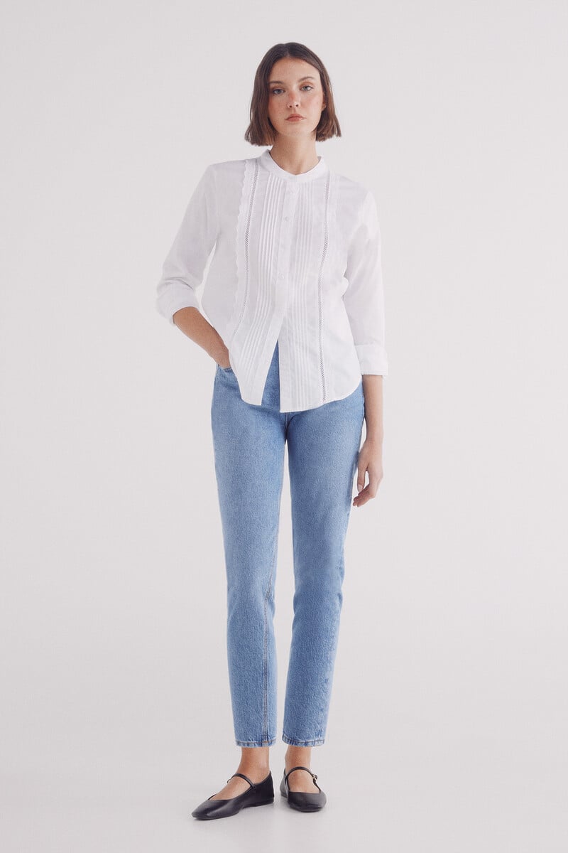 Cortefiel Blusa Pintucks
