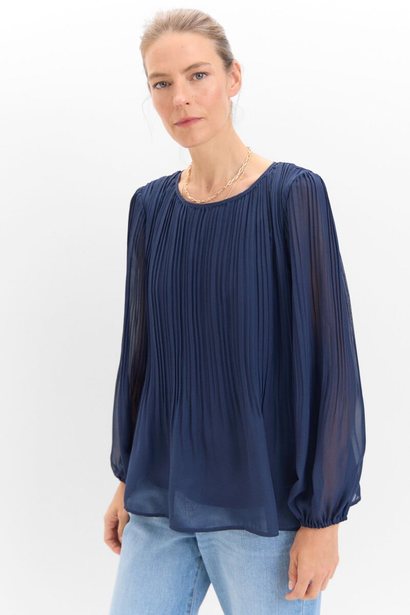 Cortefiel Blusa plisada combinada