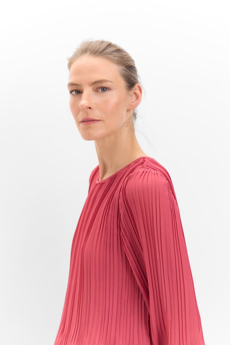 Cortefiel Blusa plisada combinada