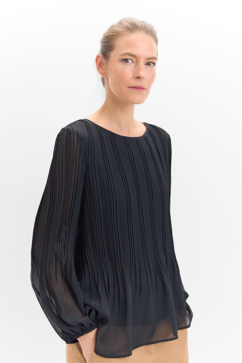 Cortefiel Blusa plisada combinada