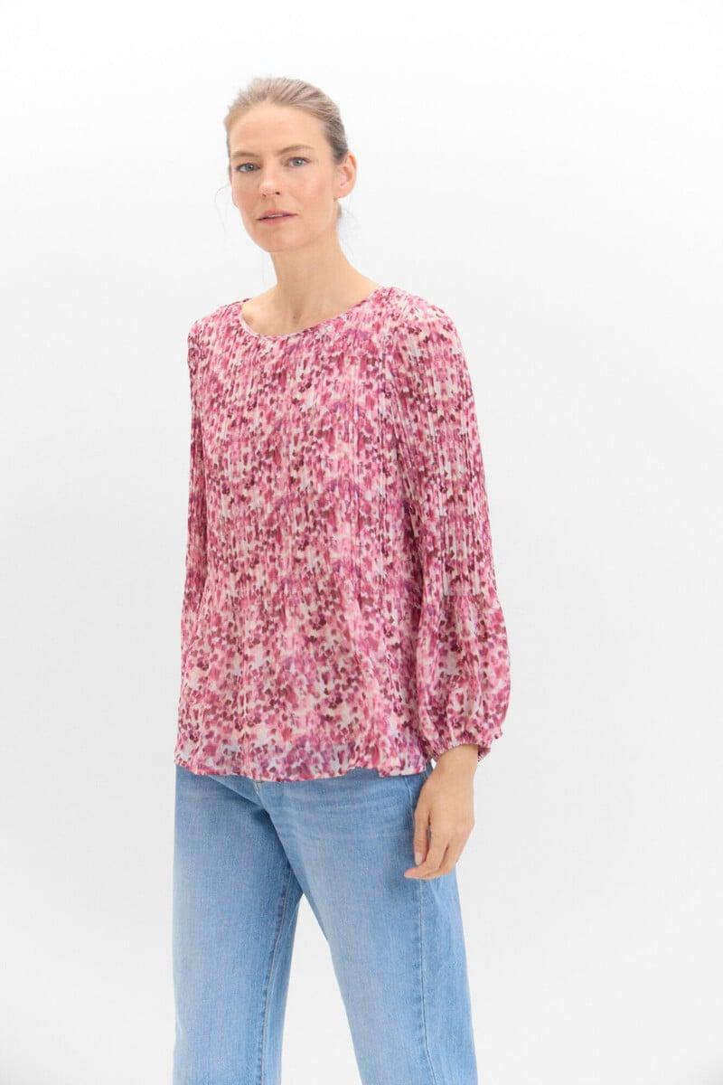 Cortefiel Blusa plisada combinada