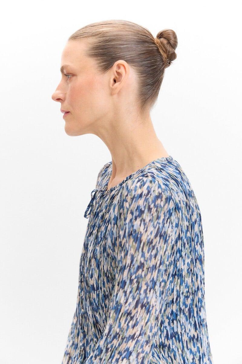 Cortefiel Blusa Plisada Estampada