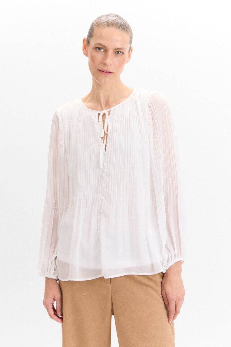 Cortefiel Blusa Plisada Estampada