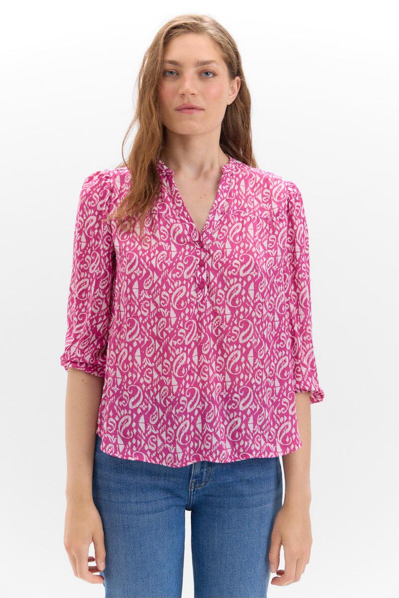Cortefiel Blusa Plumetti Cuello Mao