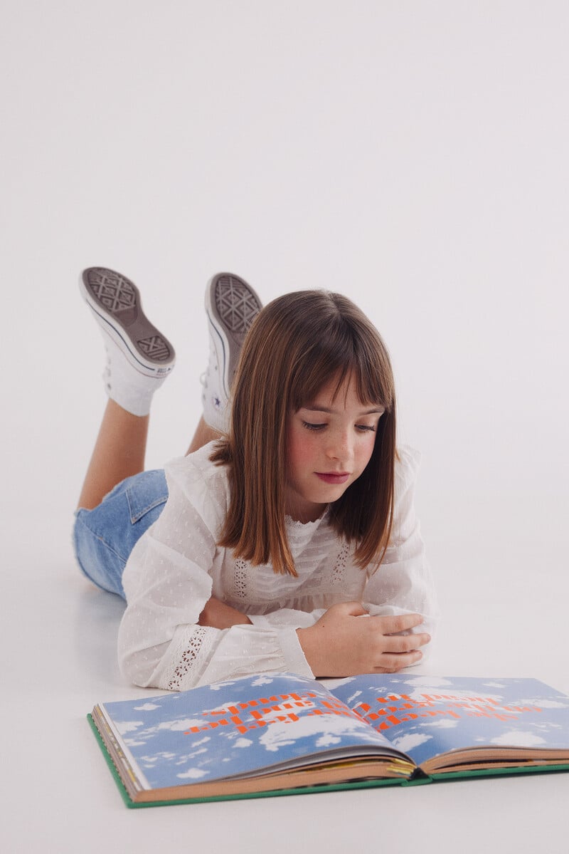 Cortefiel Blusa plumetti niña