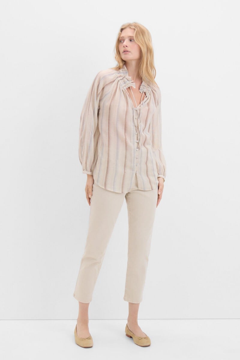 Cortefiel Blusa rayas lurex