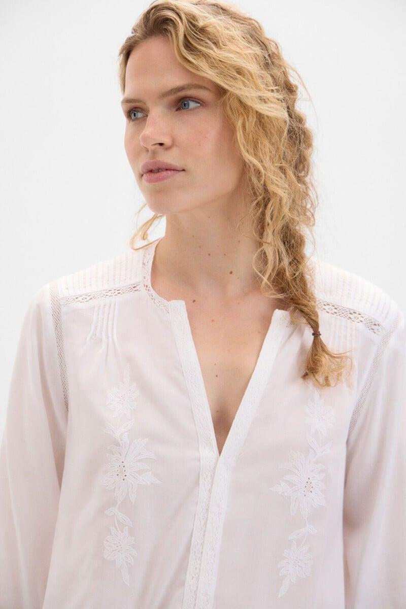Cortefiel Blusa Romántica Bordada