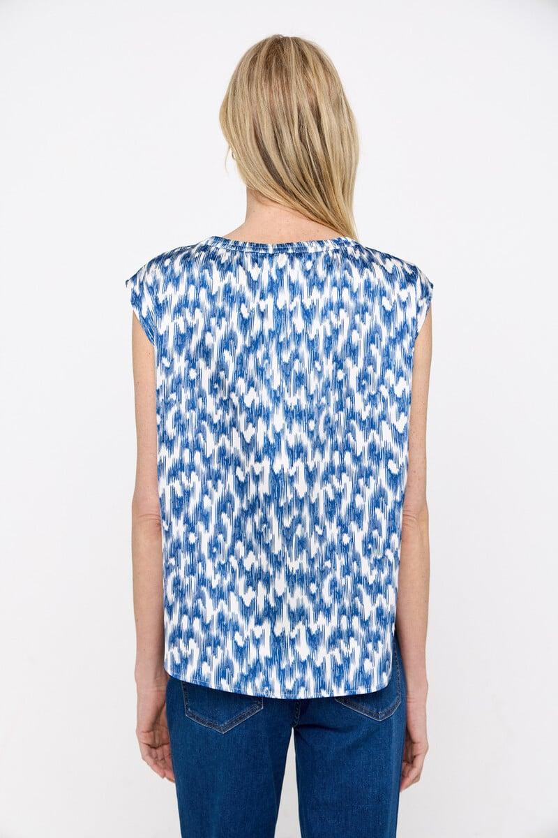 Cortefiel Blusa Satinada Cordón Fruncido