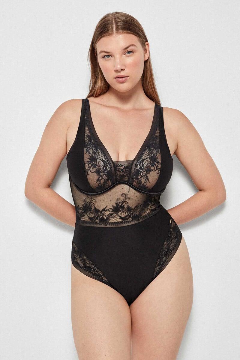 Cortefiel Body con aro encaje