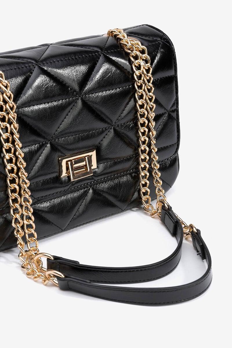 Cortefiel Bolso Acolchado Efecto Charol