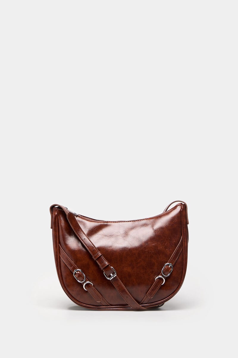Cortefiel Bolso bandolera hebillas